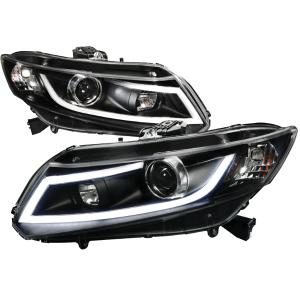 12-15 Honda Civic (4dr Sedan models only), 42717 Honda Civic (2dr Coupe models only) Spec D R8 Style LED Projector Headlights (Black)