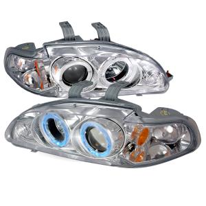 92-95 HONDA CIVIC HALO PROJECTOR HEADLIGHTS CHROME Spec D Halo Projector Headlights (Chrome)