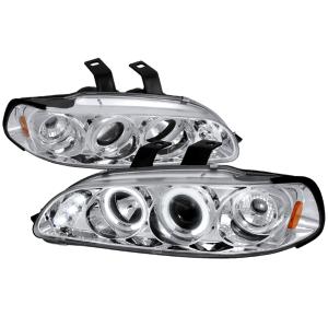 92-95 HONDA CIVIC HALO LED PROJECTOR CHROME Spec D LED Halo Projector Headlights (Chrome)