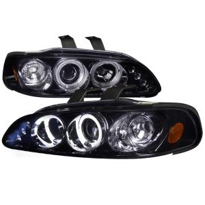 92-95 HONDA CIVIC SMOKED LENS GLOSS BLACK HOUSING PROJECTOR HEADLIGHTS Spec D Projector Headlights (Glossed Black/Smoke)