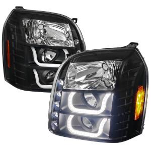 07-12 GMC YUKON U SHAPE HALO PROJECTOR BLACK Spec D Projector Headlights - Halo, Black Color