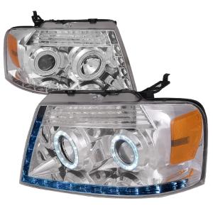 04-08 FORD F150 04-08 FORD F150 R8 PROJECTOR HEADLIGHT Spec D R8 Style Projector Headlights (Chrome)