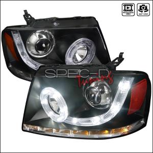 2004-2008 Ford F150 Spec D 04-08 Ford F150 Projector Headlights Black