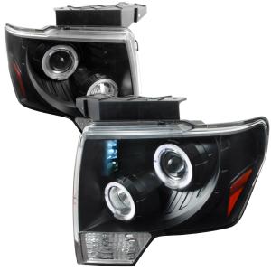 09-11 FORD F150 09-11 FORD F150 DUAL HALO LED PRO H.L Spec D LED Dual Projector Headlights (Black)