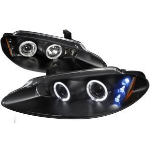 98-04 DODGE INTREPID HALO LED PROJECTOR BLACK Spec D LED Halo Projector Headlights (Black)