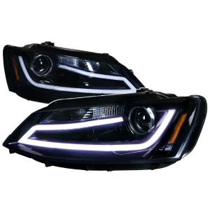 11-12 VOLKSWAGEN JETTA PROJECTOR HEADLIGHTS -GLOSSY BLACK Spec D Projector Headlights (Glossed Black)