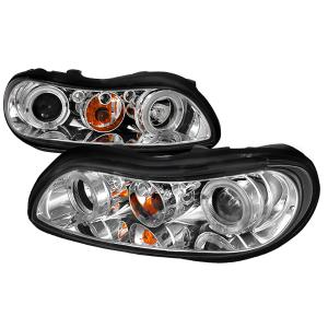 99-03 Chevrolet MALIBU HALO LED PROJECTOR CHROME Spec D LED Halo Projector Headlights (Chrome)