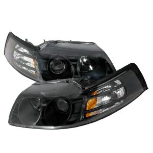 99-04 FORD MUSTANG HALO PROJECTOR HEADLIGHTS BLACK Spec D Halo Projector Headlights (Black)