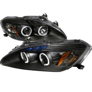 00-03 HONDA S2000 BLACK HOUSING PROJECTOR HEADLIGHTS, OE HID COMPATIBLE Spec D Projector Headlights (Black)