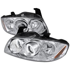 04-06 NISSAN SENTRA HALO PROJECTOR CHROME Spec D LED Halo Projector Headlights (Chrome)