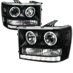 07-12 GMC SIERRA PROJECTOR HEADLIGHT BLACK HOUSING Spec D Projector Headlights (Black)