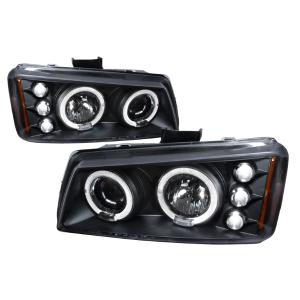 03-06 Chevrolet SILVERADO HALO LED PROJECTOR BLACK, 03-06 Chevrolet AVALANCHE HALO LED PROJECTOR BLACK DOES NOT FIT Model WITH BODY CLADDING KIT Spec D LED Halo Projector Headlights (Black)