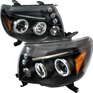 05-10 TOYOTA TACOMA HALO LED PROJECTOR BLACK Spec D LED Halo Projector Headlights (Black)