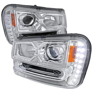 02-09 Chevrolet TRAILBLAZER PROJECTOR HEADLIGHT CHROME HOUSING Spec D Projector Headlights - Halo LED, Chrome Color