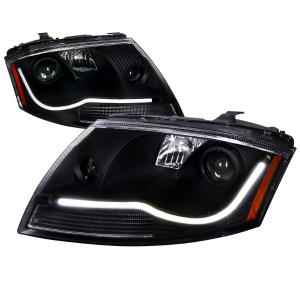 99 AUDI TT PROJECTOR HEADLIGHT BLACK HOUSING Spec D Projector Headlights (Black)