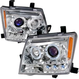 05-12 NISSAN XTERRA HALO LED PROJECTOR CHROME Spec D LED Halo Projector Headlights (Chrome)