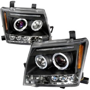 05-12 NISSAN XTERRA HALO LED PROJECTOR BLACK Spec D LED Halo Projector Headlights (Black)