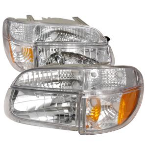 95-01 FORD EXPLORER CRYSTAL HOUSING HEADLIGHTS CHROME Spec D Crystal Euro Headlights (Chrome)