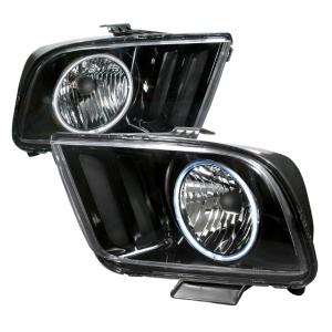 05-09 FORD MUSTANG CRYSTAL HOUSING HEADLIGHTS BLACK Spec D Headlights - Euro Crystal, Black Color