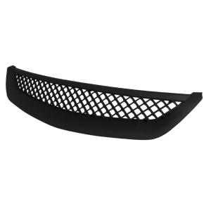 01-03 HONDA CIVIC TYPE R STYLE FRONT HOOD GRILL Spec D Front Grille (Black)