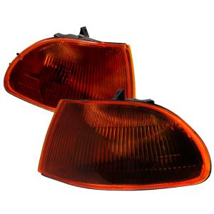 92-95 HONDA CIVIC CORNER LIGHTS SMOKE AMBER 4DR Spec D Corner Lights (Smoke/Amber)