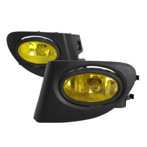 02-04 HONDA CIVIC 3 DOOR SI OEM FOG LIGHTS YELLOW Spec D OEM Fog Lights (Amber)