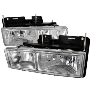 88-98 Chevrolet C10 CRYSTAL HOUSING HEADLIGHTS CHROME Spec D Crystal Euro Headlights (Chrome)