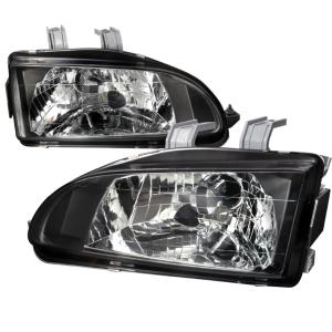 92-95 HONDA CIVIC CRYSTAL HOUSING HEADLIGHTS BLACK Spec D Crystal Euro Headlights (Black)