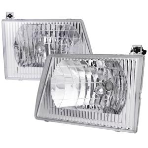 92-06 FORD ECONOLINE EURO HEADLIGHT CHROME HOUSING Spec D Euro Headlights (Chrome)