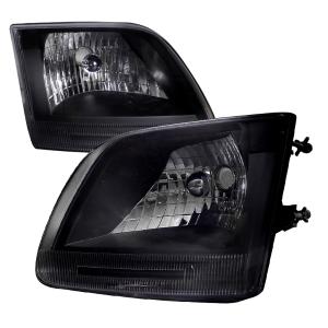 97-03 FORD F150 EURO HEADLIGHT BLACK Spec D Headlights - Euro, Black Color