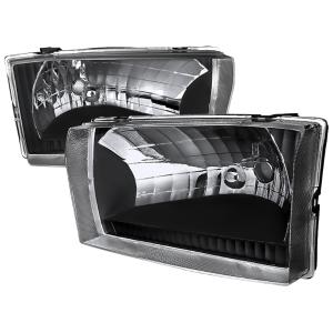 99-04 FORD F250 BLACK HOUSING HEADLIGHT Spec D Euro Headlights (Black)