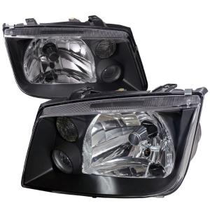 99-04 VOLKSWAGEN JETTA EURO HEADLIGHT BLACK HOUSING Spec D Euro Headlights (Black)