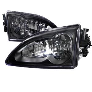 94-98 FORD MUSTANG BLACK HOUSING HEADLIGHT Spec D Euro Headlights (Black)