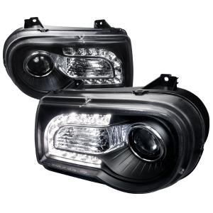 05-10 CHRYSLER 300C PROJECTOR HEADLIGHT - BLACK Spec D Projector Headlights (Black)