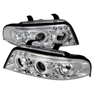 00-01 AUDI A4 HALO LED PROJECTOR CHROME Spec D LED Halo Projector Headlights (Chrome)