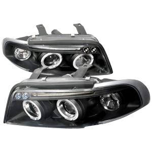 96-99 AUDI A4 HALO LED PROJECTOR BLACK Spec D LED Halo Projector Headlights (Black)