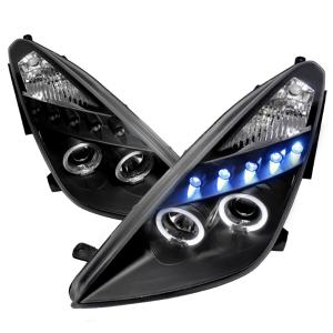 00-05 TOYOTA CELICA HALO LED PROJECTOR BLACK Spec D LED Halo Projector Headlights (Black)