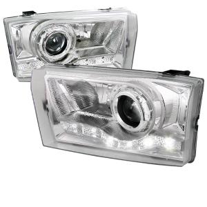 99-04 FORD F250 LED PROJECTOR HEADLIGHT CHROME HOUSING Spec D LED Projector Headlights (Chrome)