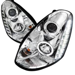 05-06 INFINITI G35 PROJECTOR HEADLIGHT CHROME HOUSING SEDAN Model Spec D Projector Headlights (Chrome)