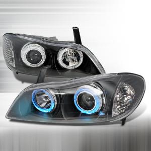 00-01 INFINITI I30 HALO PROJECTOR HEADLIGHTS BLACK Spec D Halo Projector Headlights (Black)