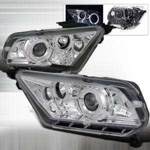 10-13 Ford Mustang Spec D Projector Headlights (Chrome)