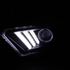 2010-2014 Ford Mustang With Halogen Version Headlights Models Only;;( Does Not Fit Factory Stock HID Models ) Spec D Sequential LED Projector Headlights