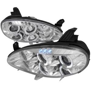 01-05 MAZDA MX5 HALO LED PROJECTOR HEADLIGHT CHROME Spec D LED Halo Projector Headlights (Chrome)