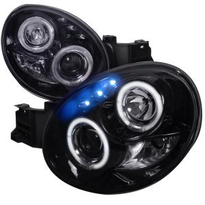 02-03 SUBARU IMPREZA SMOKED LENS GLOSS BLACK HOUSING PROJECTOR HEADLIGHTS Spec D Projector Headlights (Glossed Black/Smoke)