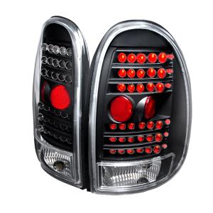 96-00 DODGE CARAVAN LED TAIL LIGHTS BLACK Spec D LED Tail Lights (Black)