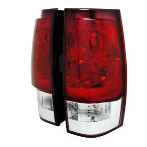 07-10 Chevrolet/GMC DENALI/TAHOE RED CLEAR TAIL LIGHT Spec D Tail Lights, Red Color