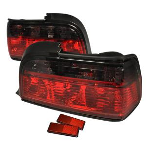 92-98 BMW E36 3 SERIES ALTEZZA TAIL LIGHT RED SMOKE 2 DOOR Spec D Altezza Tail Lights (Red/Smoke)