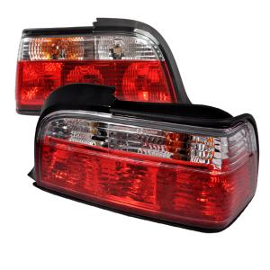 92-98 BMW E36 TAIL LIGHTS RED CLEAR COUPE Model Spec D Altezza Tail Lights (Red/Clear)