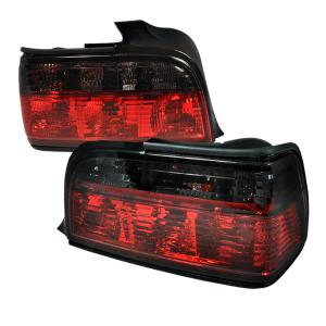 92-98 BMW E36 3 SERIES ALTEZZA TAIL LIGHT RED SMOKE 4 DOOR Spec D Altezza Tail Lights (Red/Smoke)