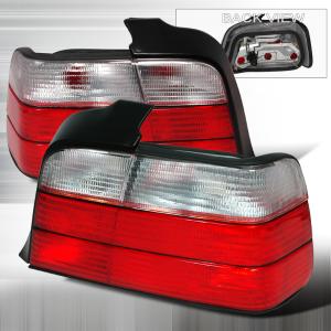 92-98 BMW E36 3 SERIES ALTEZZA TAIL LIGHTS RED CLEAR 4 DOOR Spec D Altezza Tail Lights (Red/Clear)